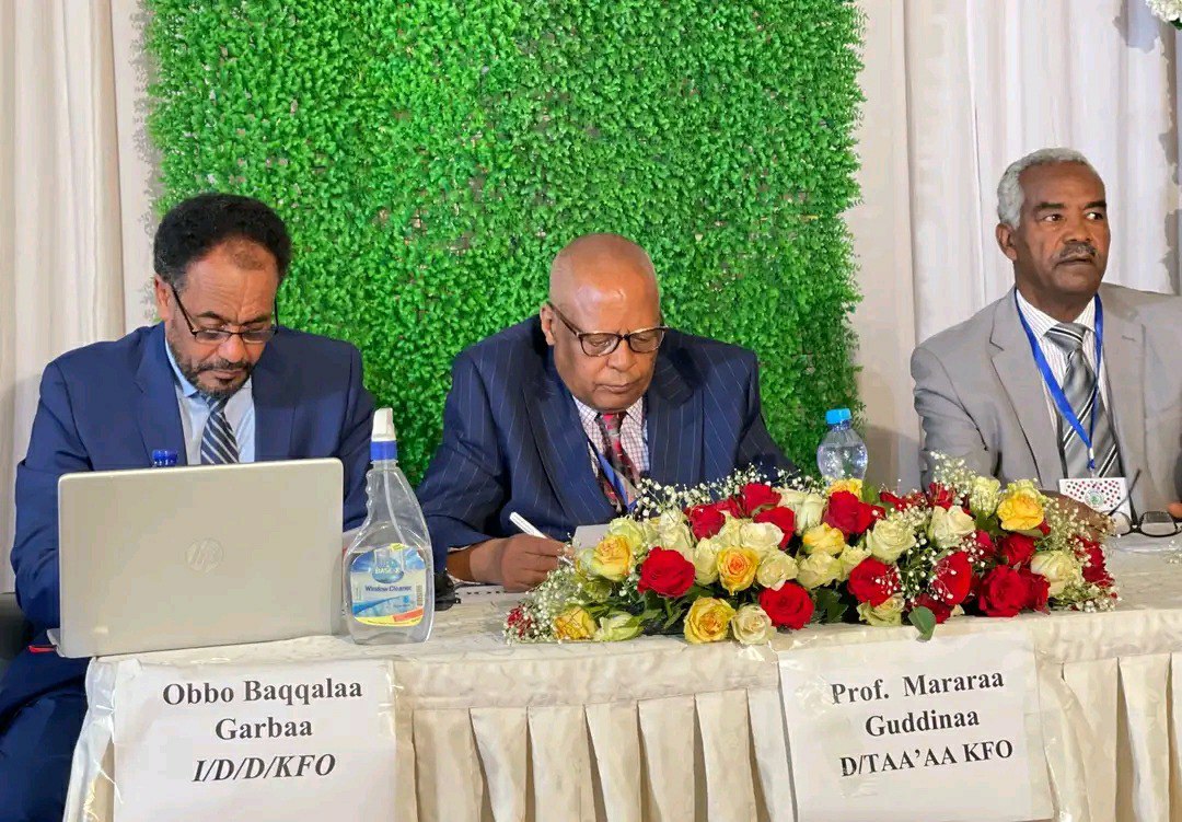 Kongiresiin Federaalawaa Oromoo KFOn Kora Sabaa 2ffaa Finfinnee, galma Hoteela Waabii Shabaleetti geeggeessa jira.