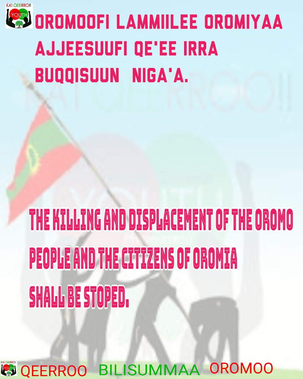 Oromoof Lammiilee Oromiyaa Ajjeesuufi qe`e irra Buqqisuun  Niga`a