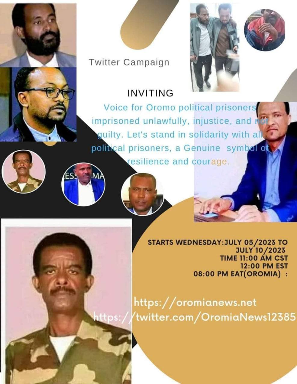 Qabsaa’ota Oromoo yakka tokko malee M/Hidhaatti dararamaa jiraniif duula Twitter